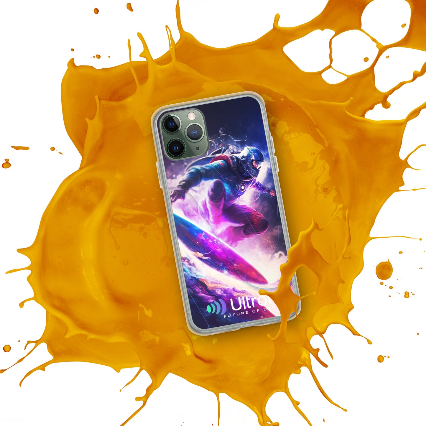 Space Surfer Clear Case for iPhone®