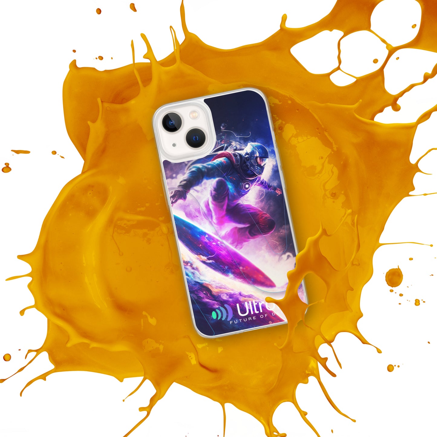 Space Surfer Clear Case for iPhone®