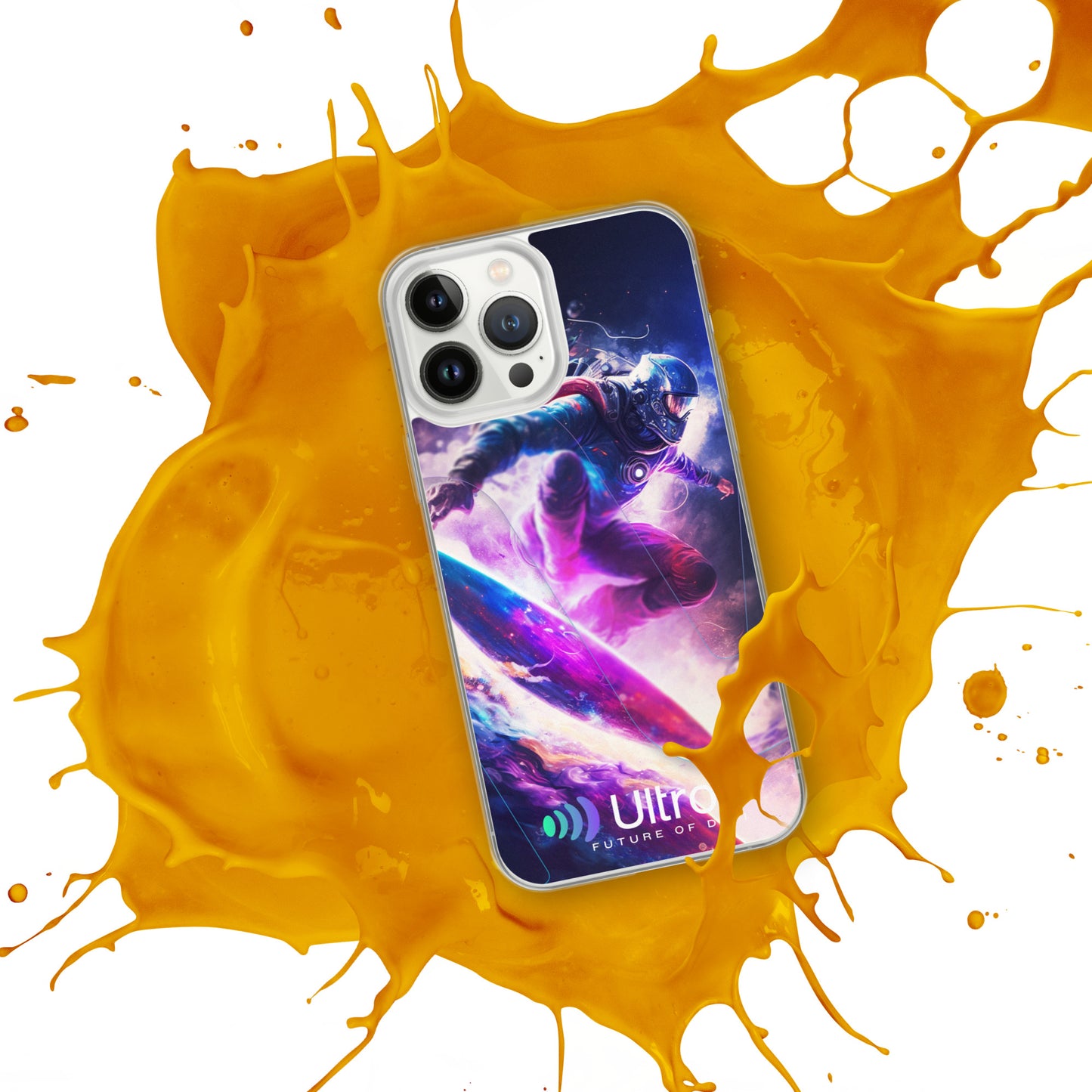 Space Surfer Clear Case for iPhone®
