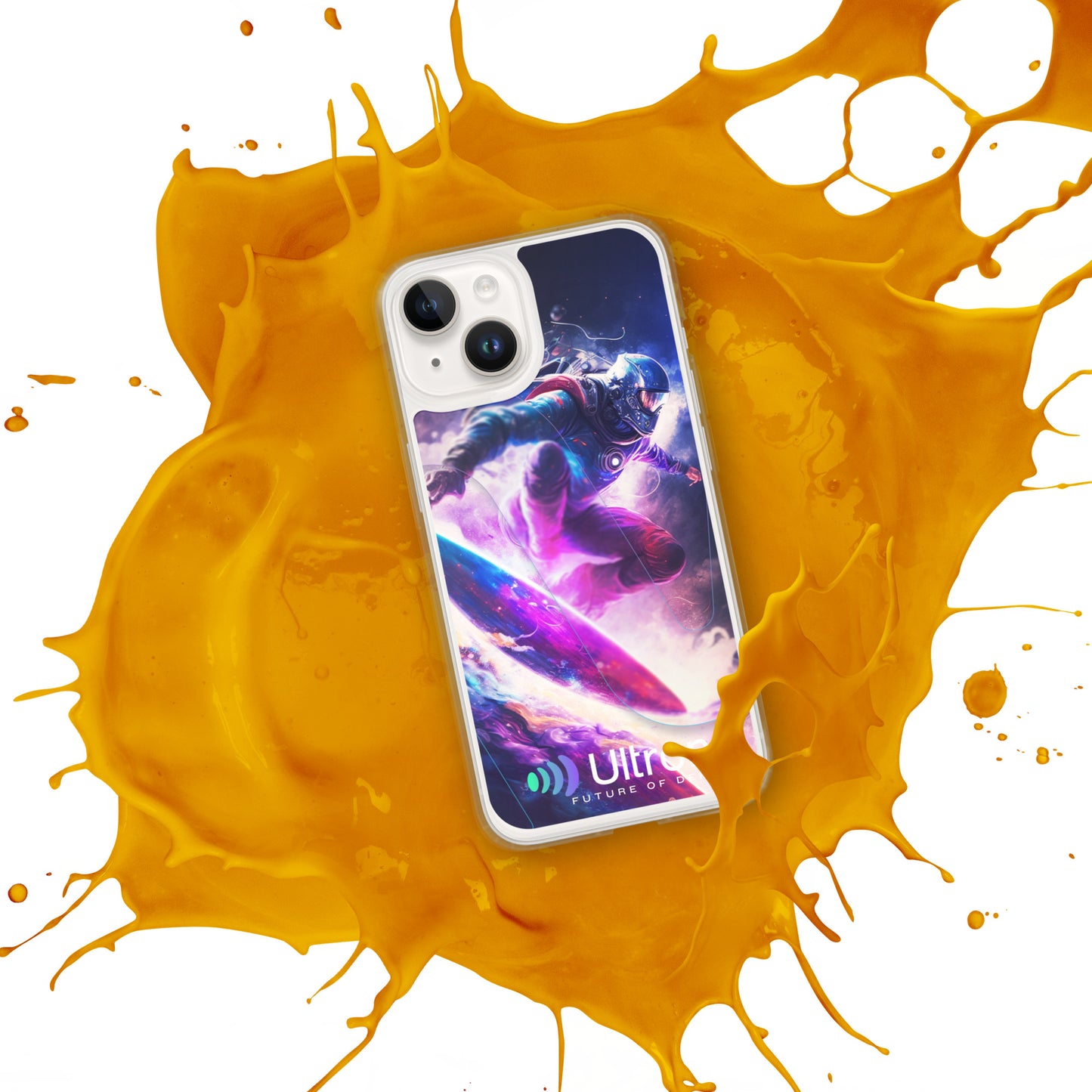 Space Surfer Clear Case for iPhone®