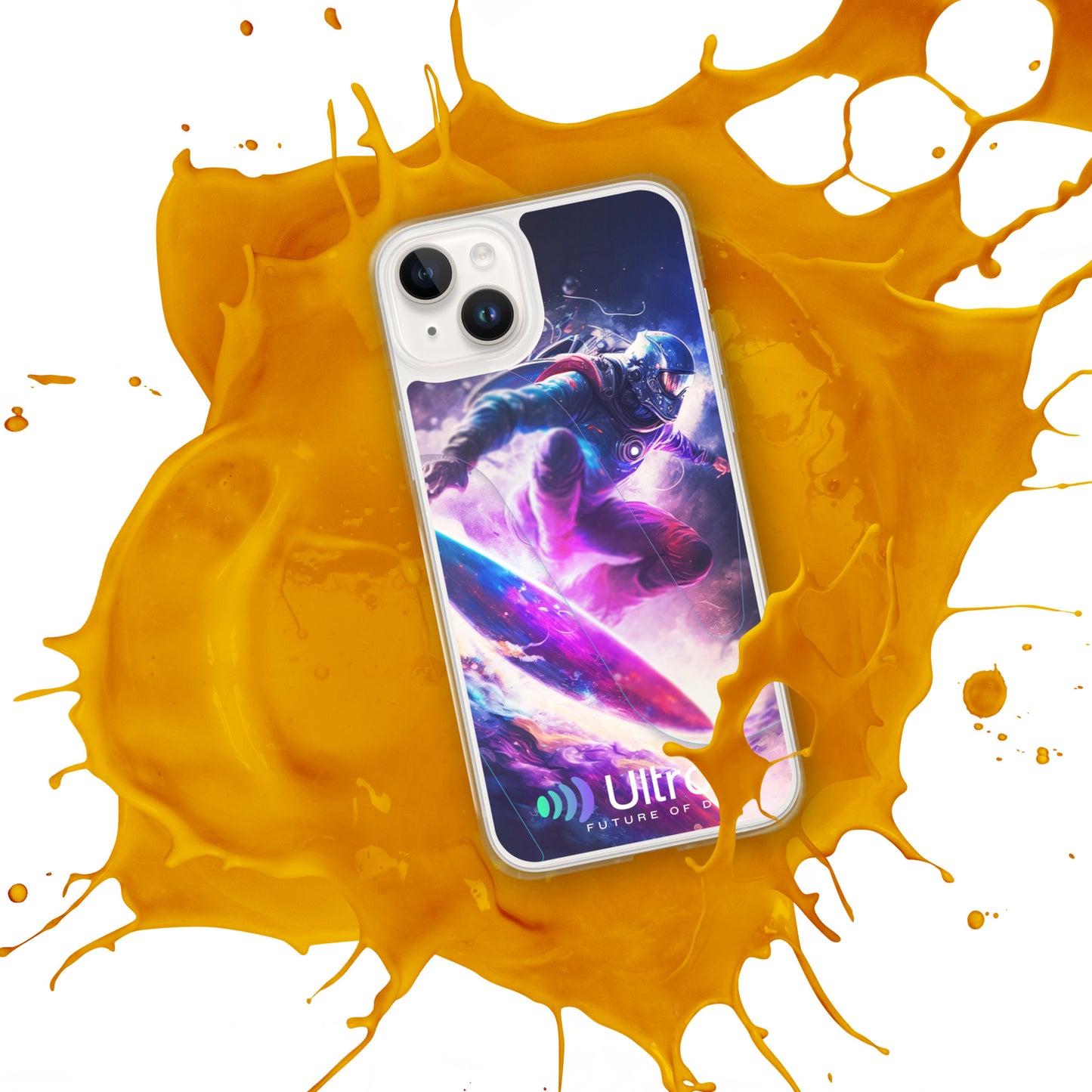 Space Surfer Clear Case for iPhone®