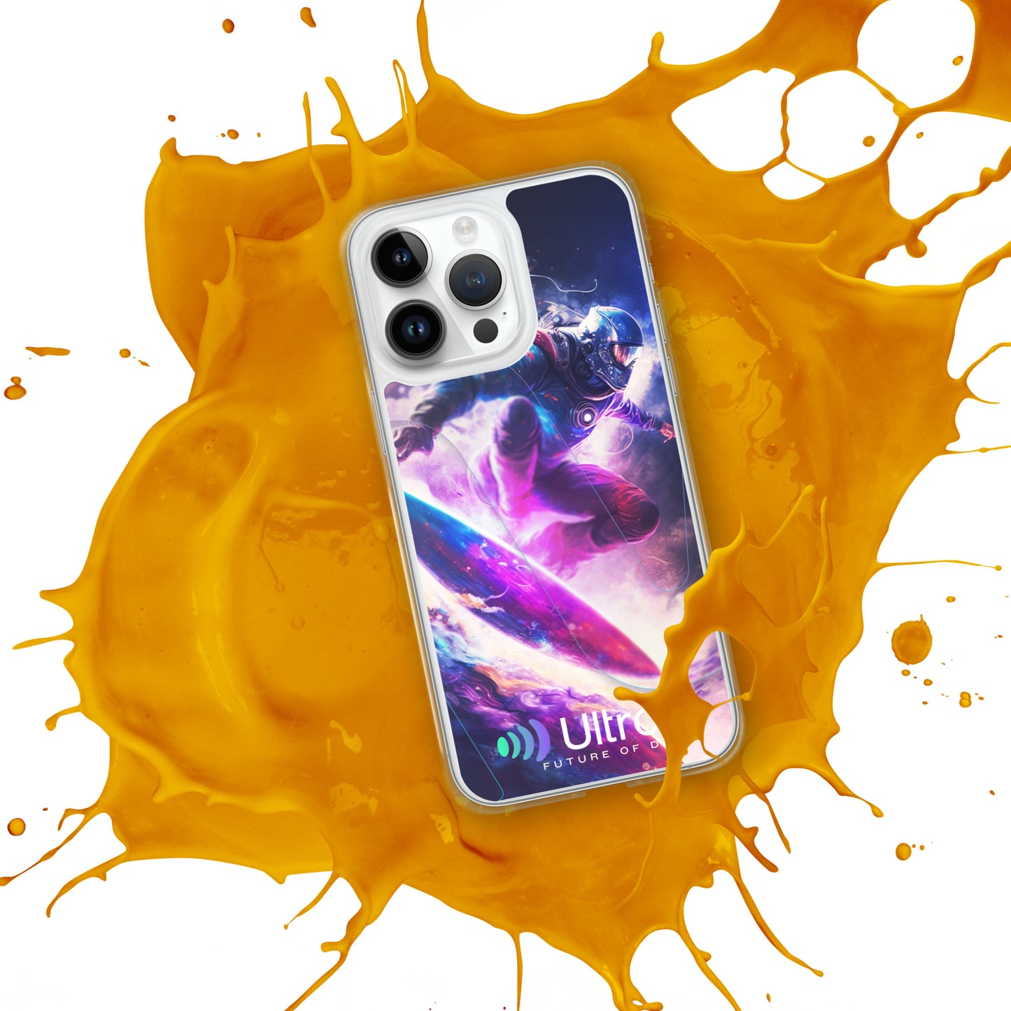 Space Surfer Clear Case for iPhone®