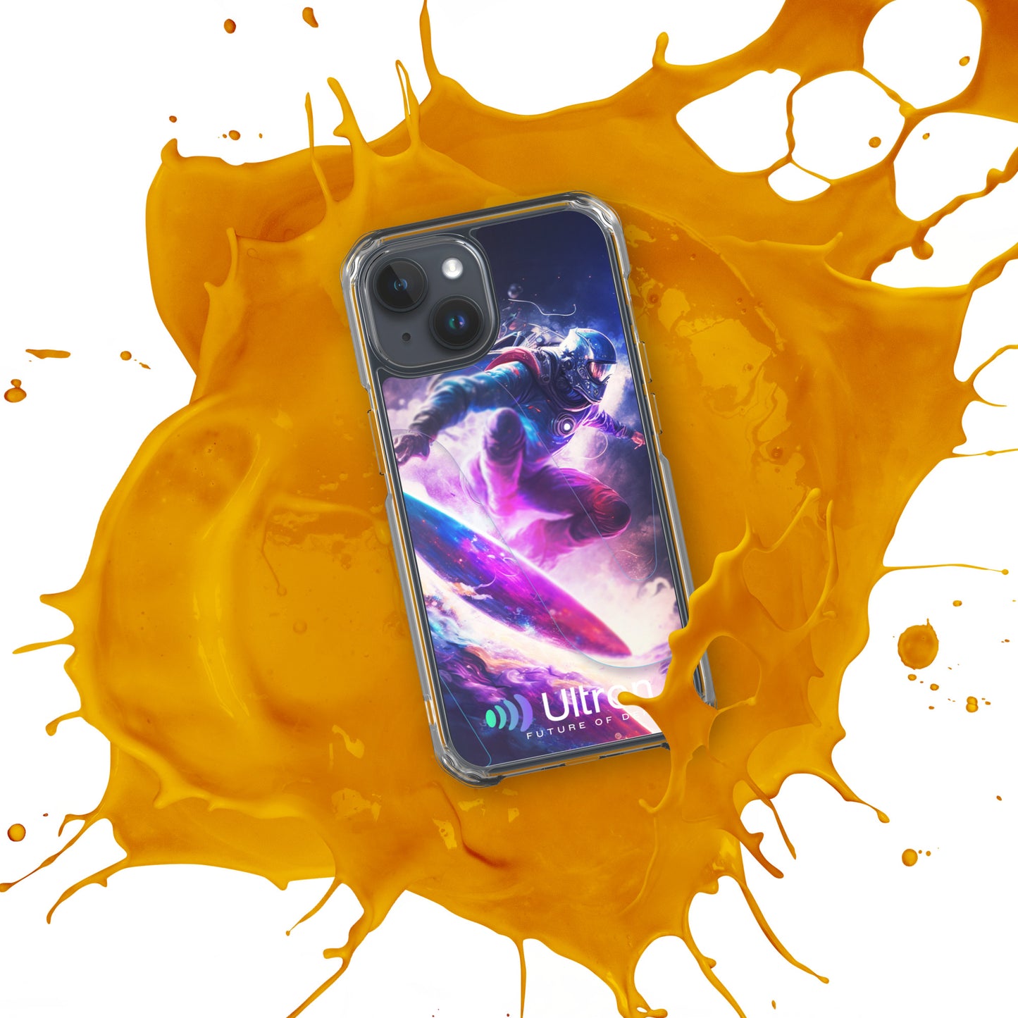 Space Surfer Clear Case for iPhone®