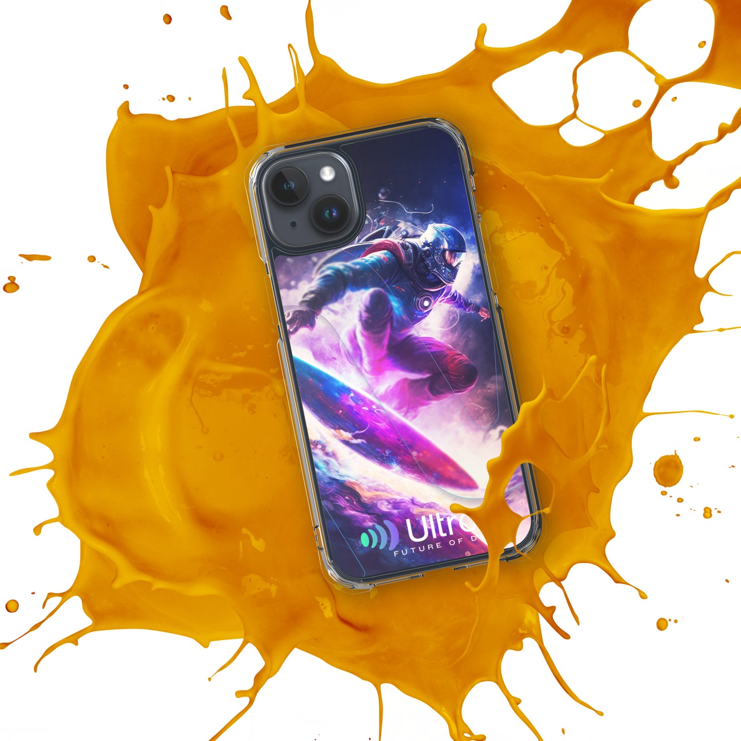 Space Surfer Clear Case for iPhone®