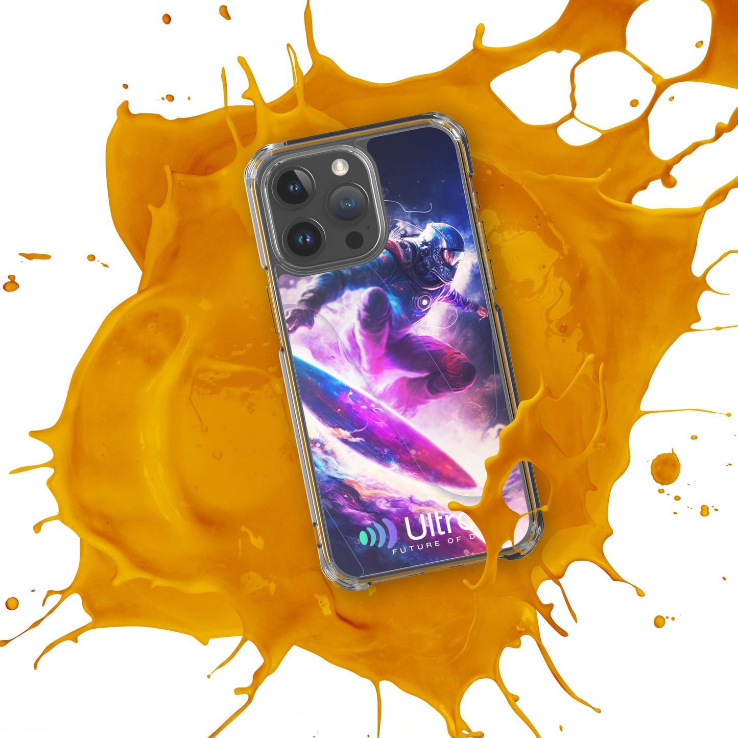 Space Surfer Clear Case for iPhone®
