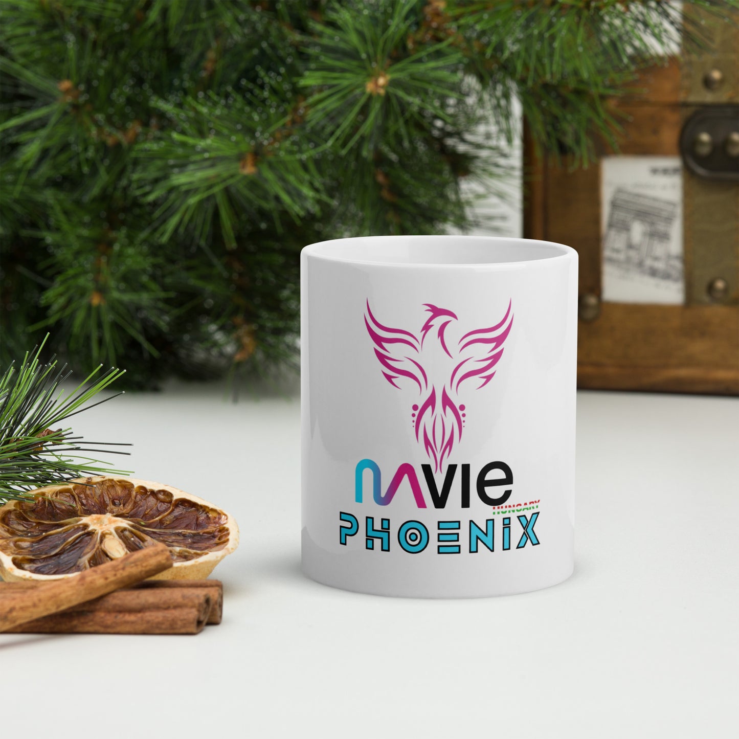 Mavie Phoenix White glossy mug