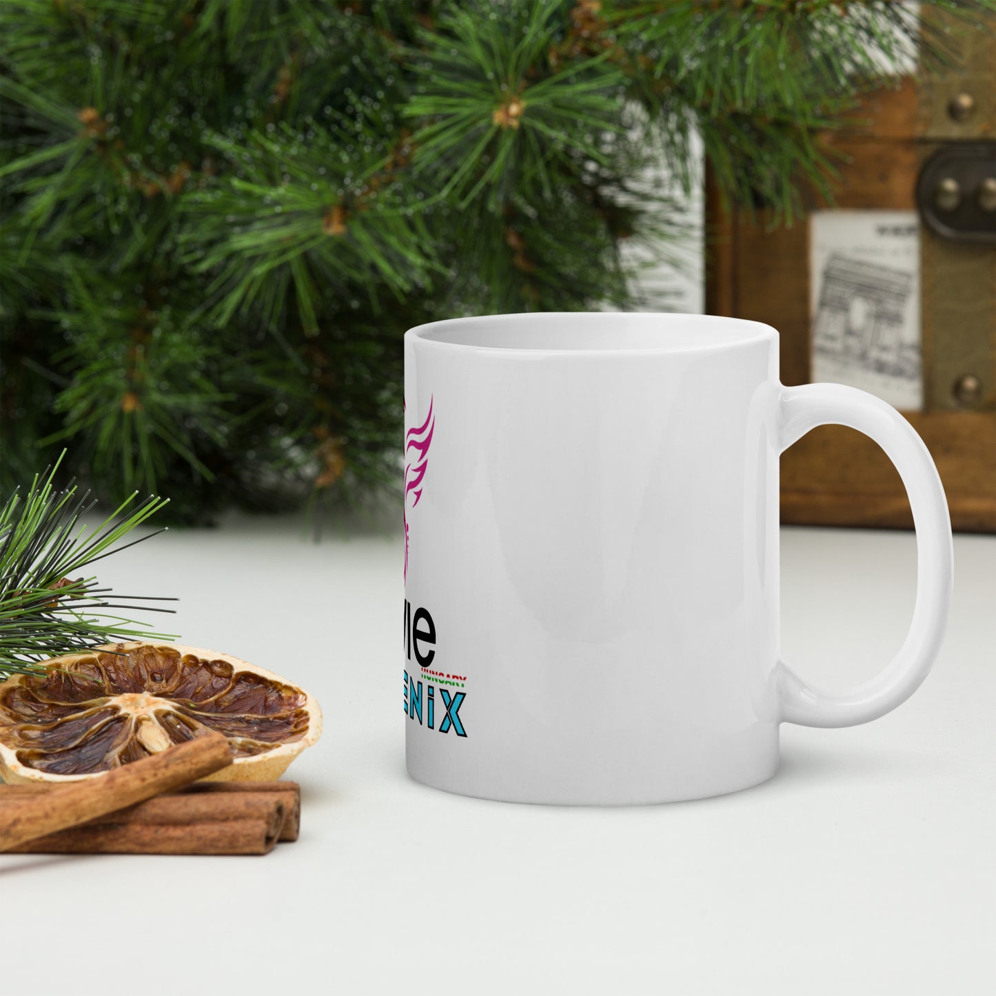 Mavie Phoenix White glossy mug