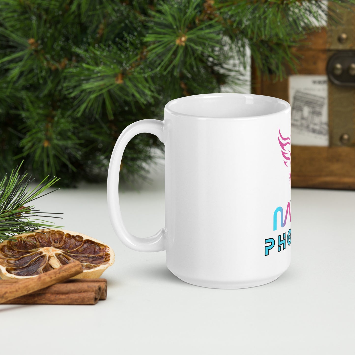 Mavie Phoenix White glossy mug
