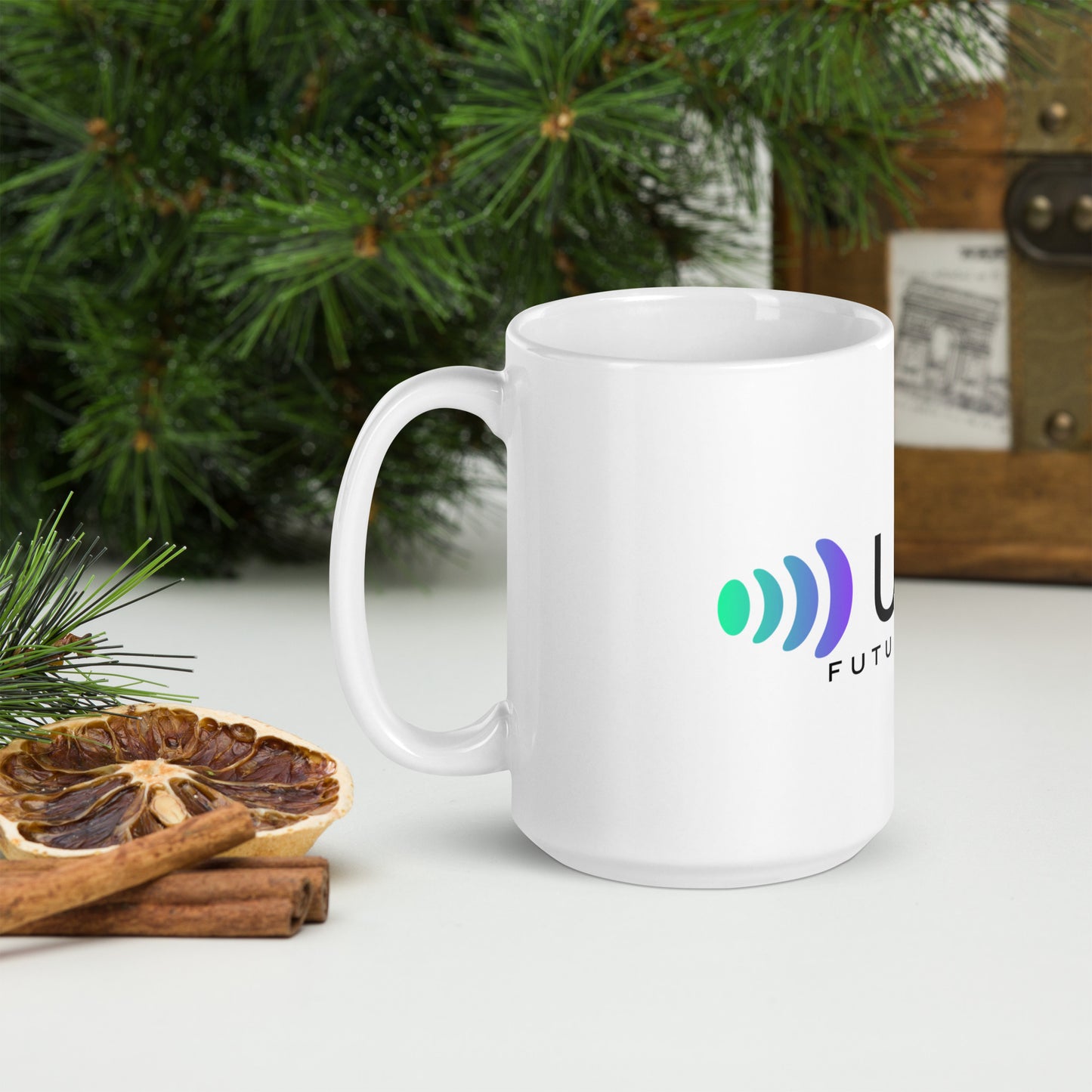 Ultron Future Of DeFi White glossy mug