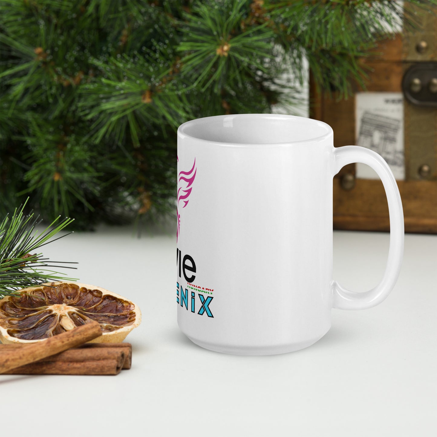 Mavie Phoenix White glossy mug