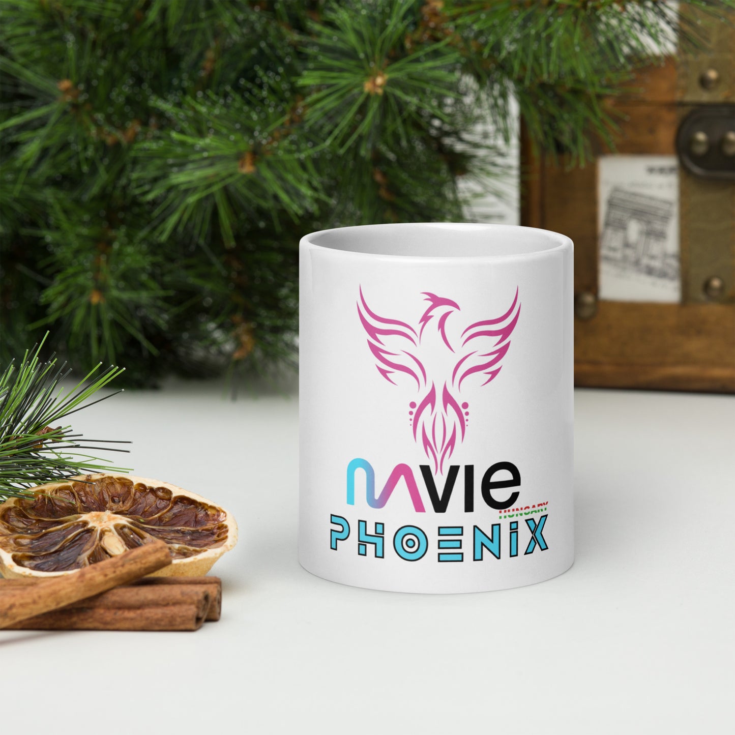Mavie Phoenix White glossy mug