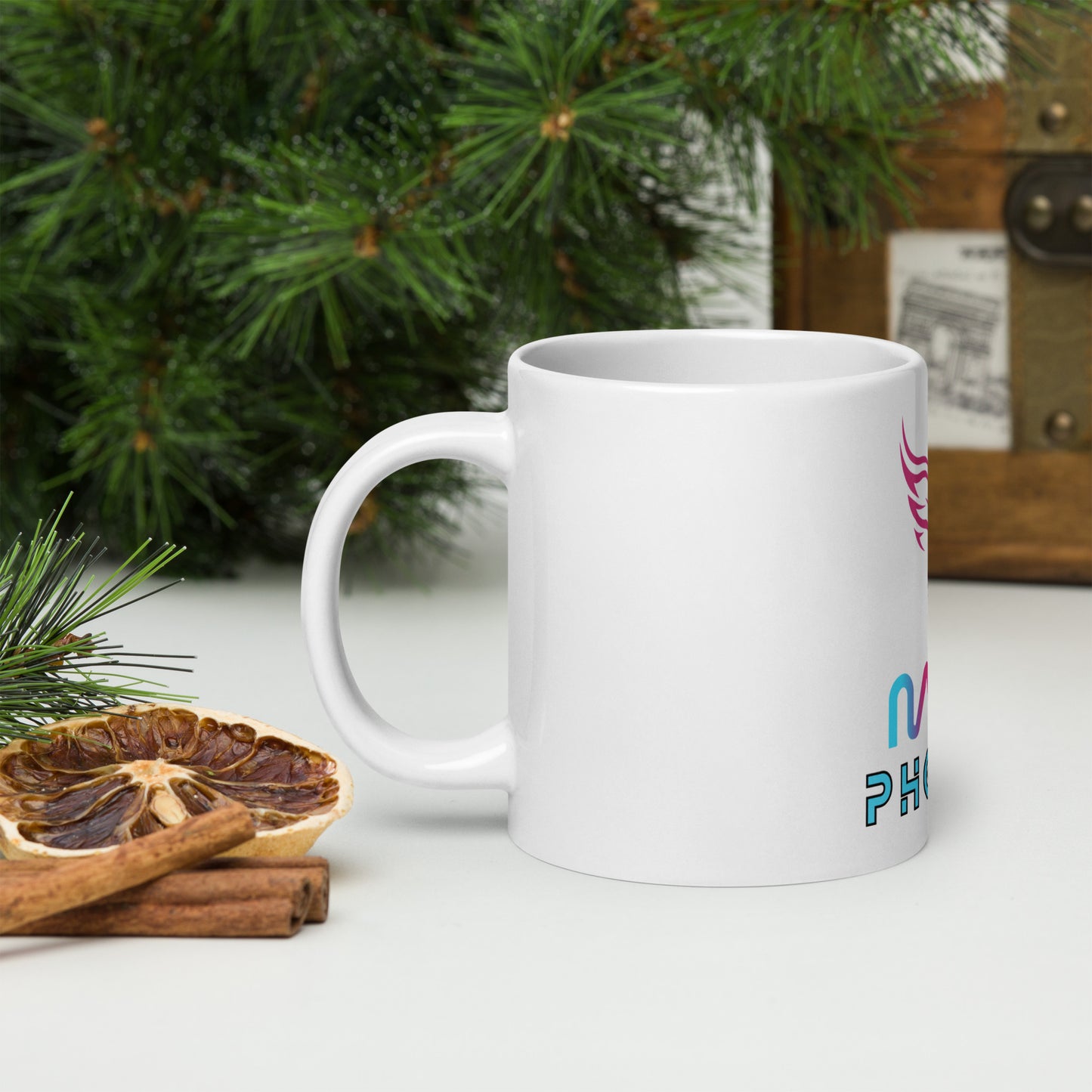 Mavie Phoenix White glossy mug
