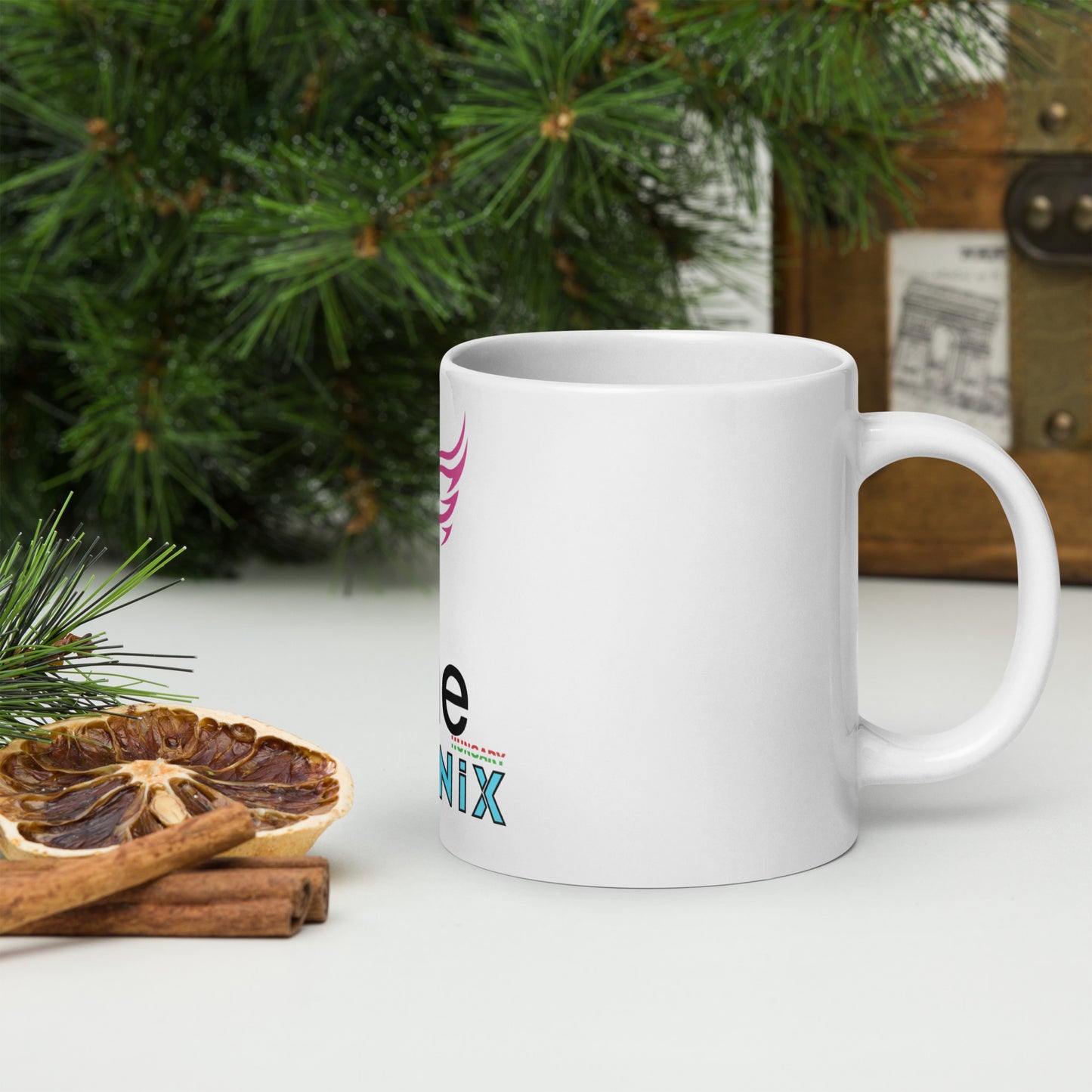 Mavie Phoenix White glossy mug