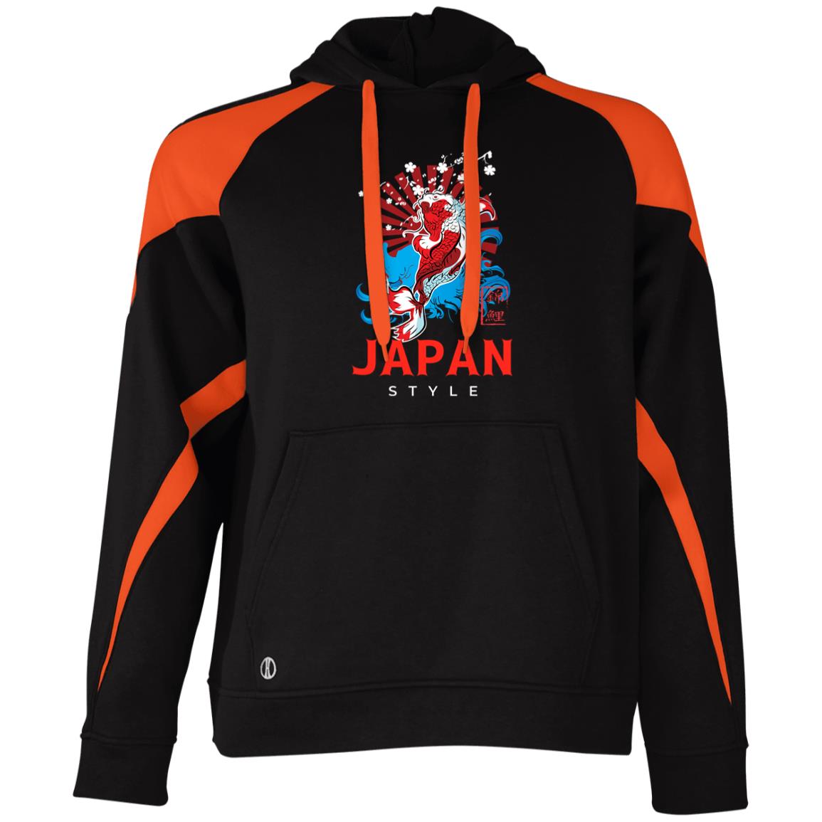 Japan Style Athletic Colorblock Fleece Hoodie