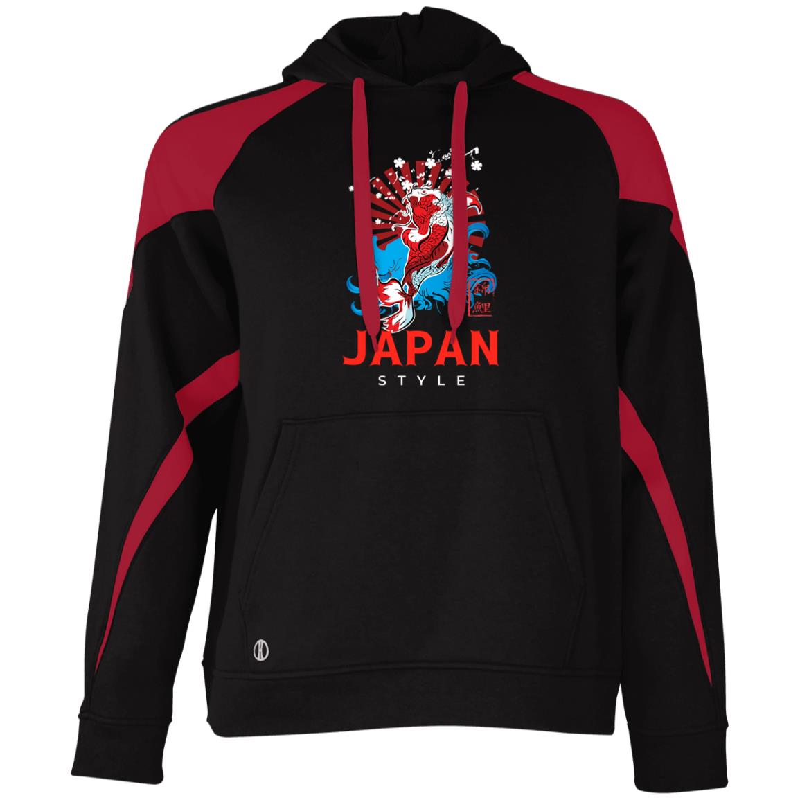 Japan Style Athletic Colorblock Fleece Hoodie