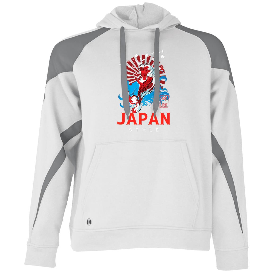 Japan Style Athletic Colorblock Fleece Hoodie