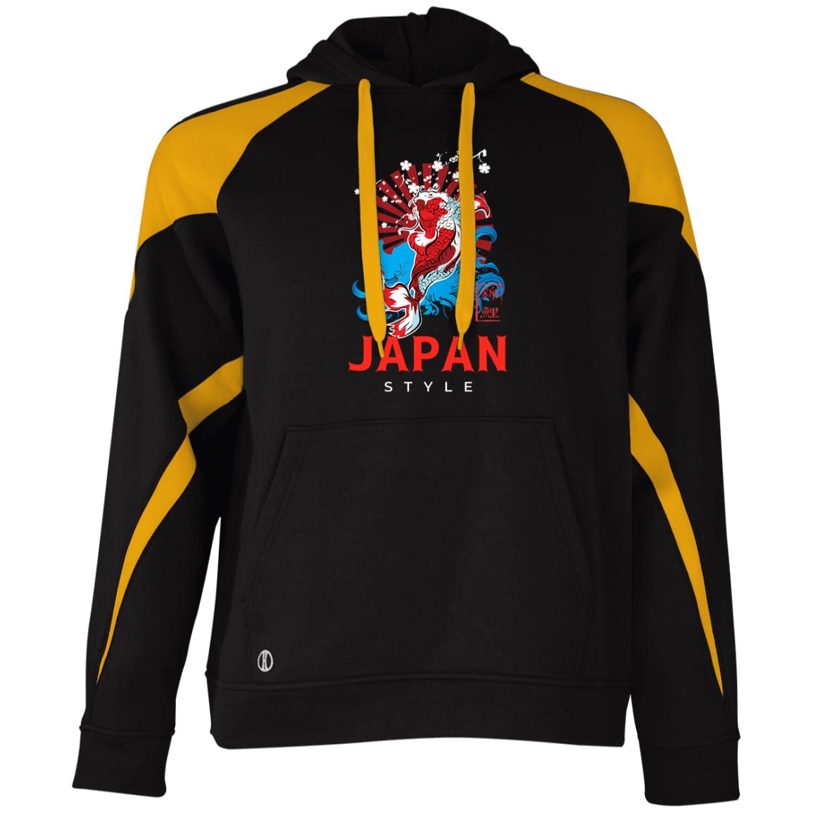Japan Style Athletic Colorblock Fleece Hoodie