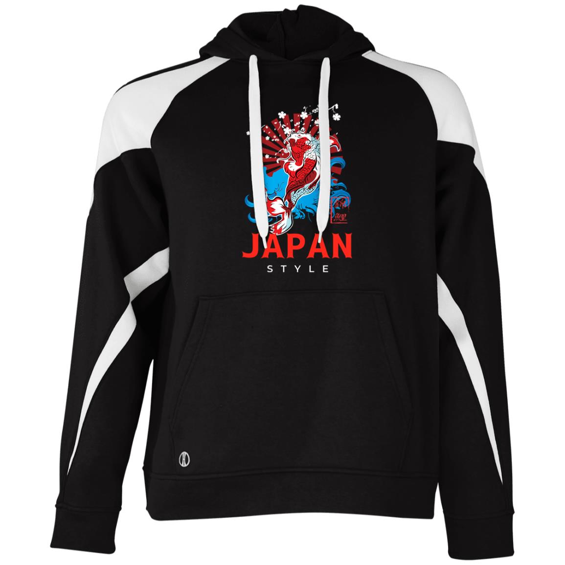 Japan Style Athletic Colorblock Fleece Hoodie