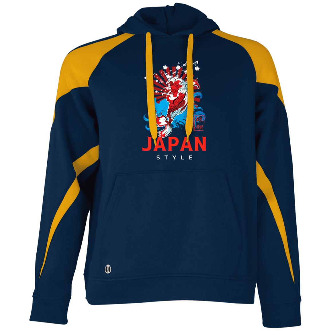 Japan Style Athletic Colorblock Fleece Hoodie