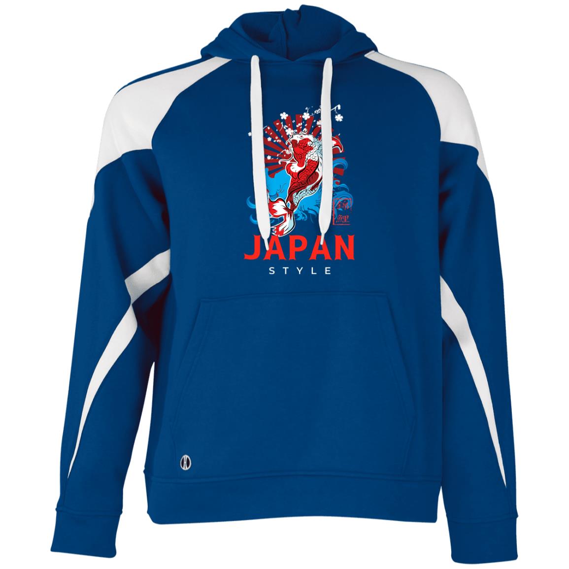 Japan Style Athletic Colorblock Fleece Hoodie