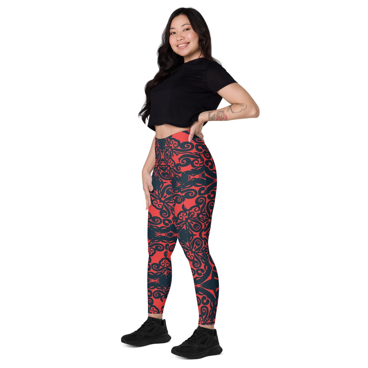 Xmas Red 2 Leggings with pockets