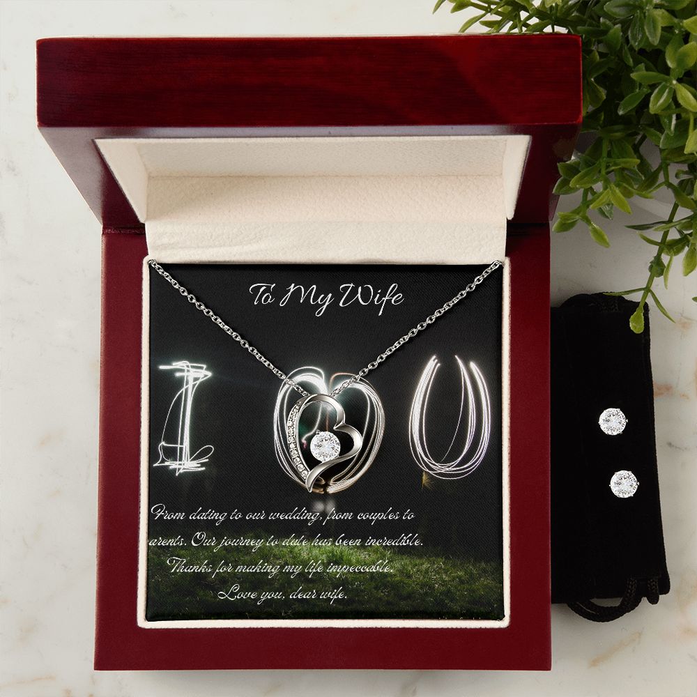 Forever Love You Necklace & Earring Set