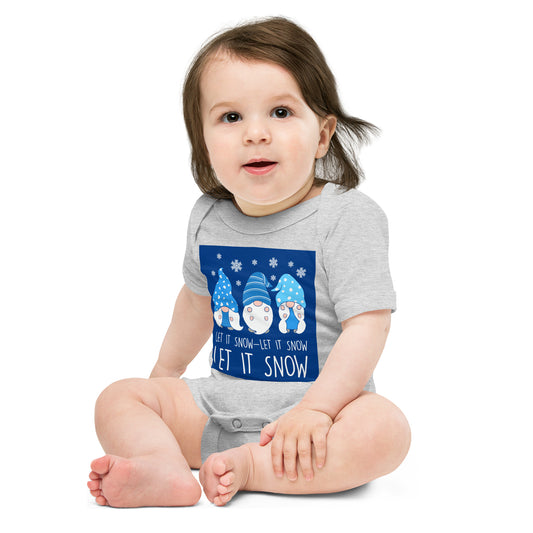 Xmas Let it snow Baby short sleeve one piece