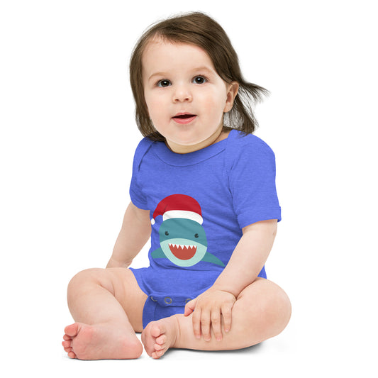 Xmas Shark Baby short sleeve one piece