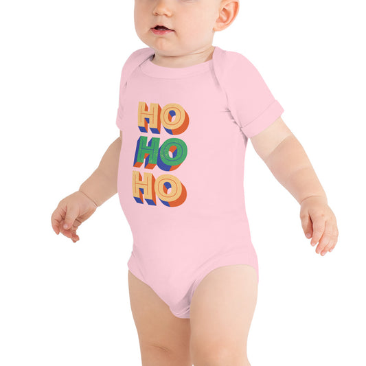 Xmas Ho Ho Ho Baby short sleeve one piece