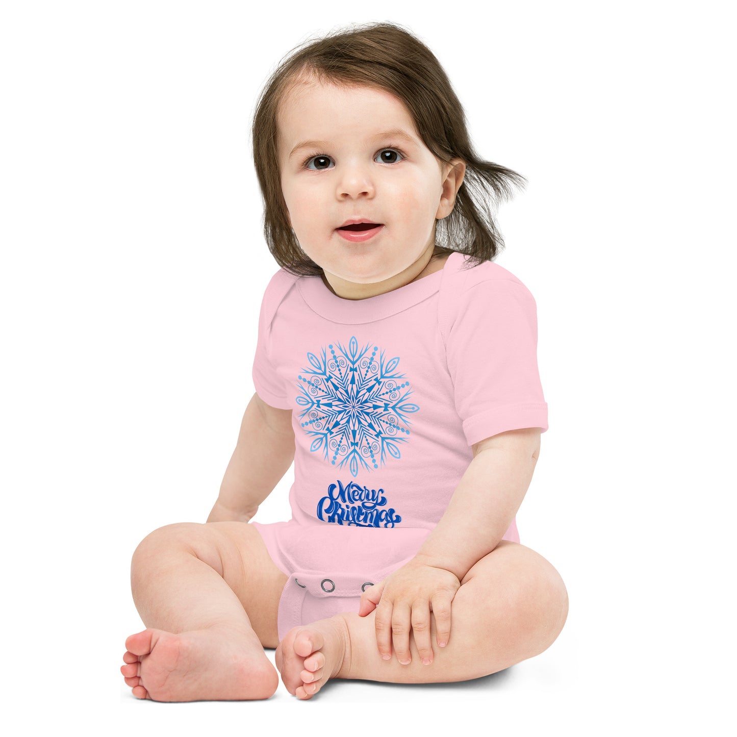 Merry Christmas 3 Baby short sleeve one piece