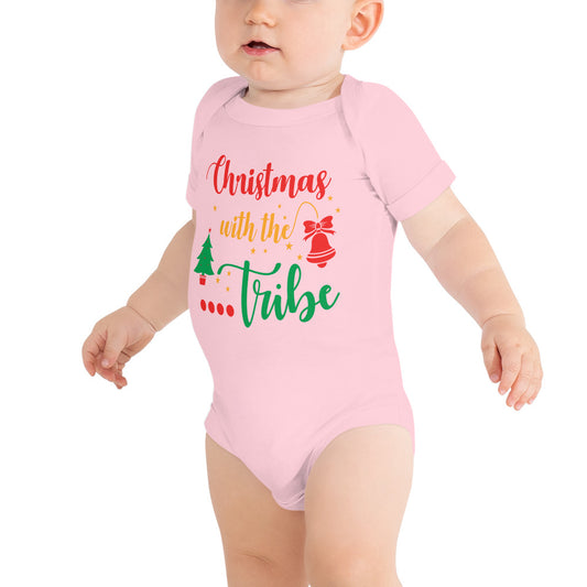 Xmas with the Tribe Baby short sleeve one piece