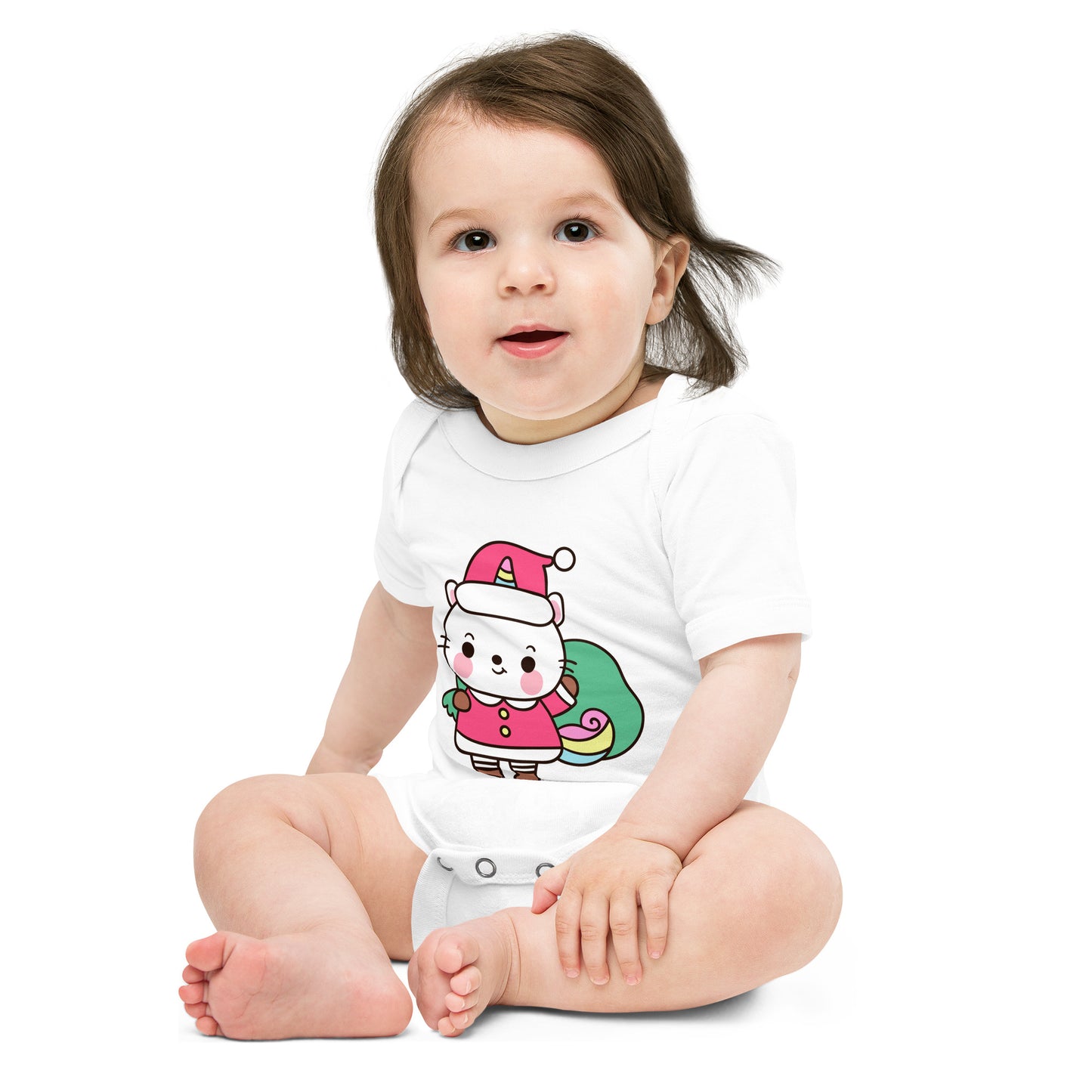 Xmas Unicorn Baby short sleeve one piece