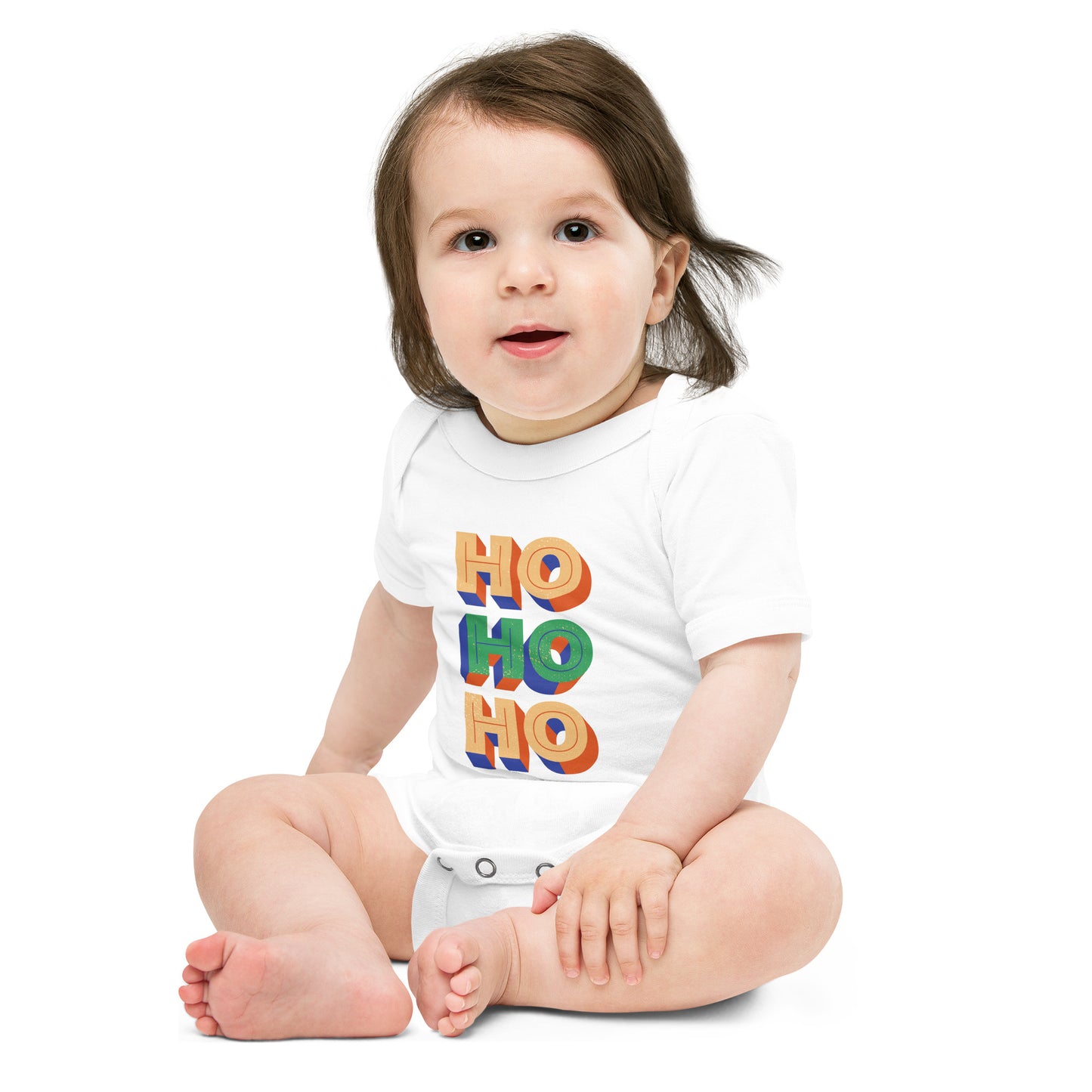 Xmas Ho Ho Ho Baby short sleeve one piece