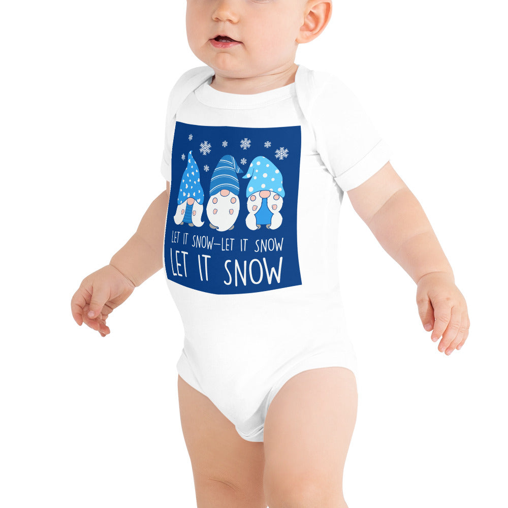 Xmas Let it snow Baby short sleeve one piece