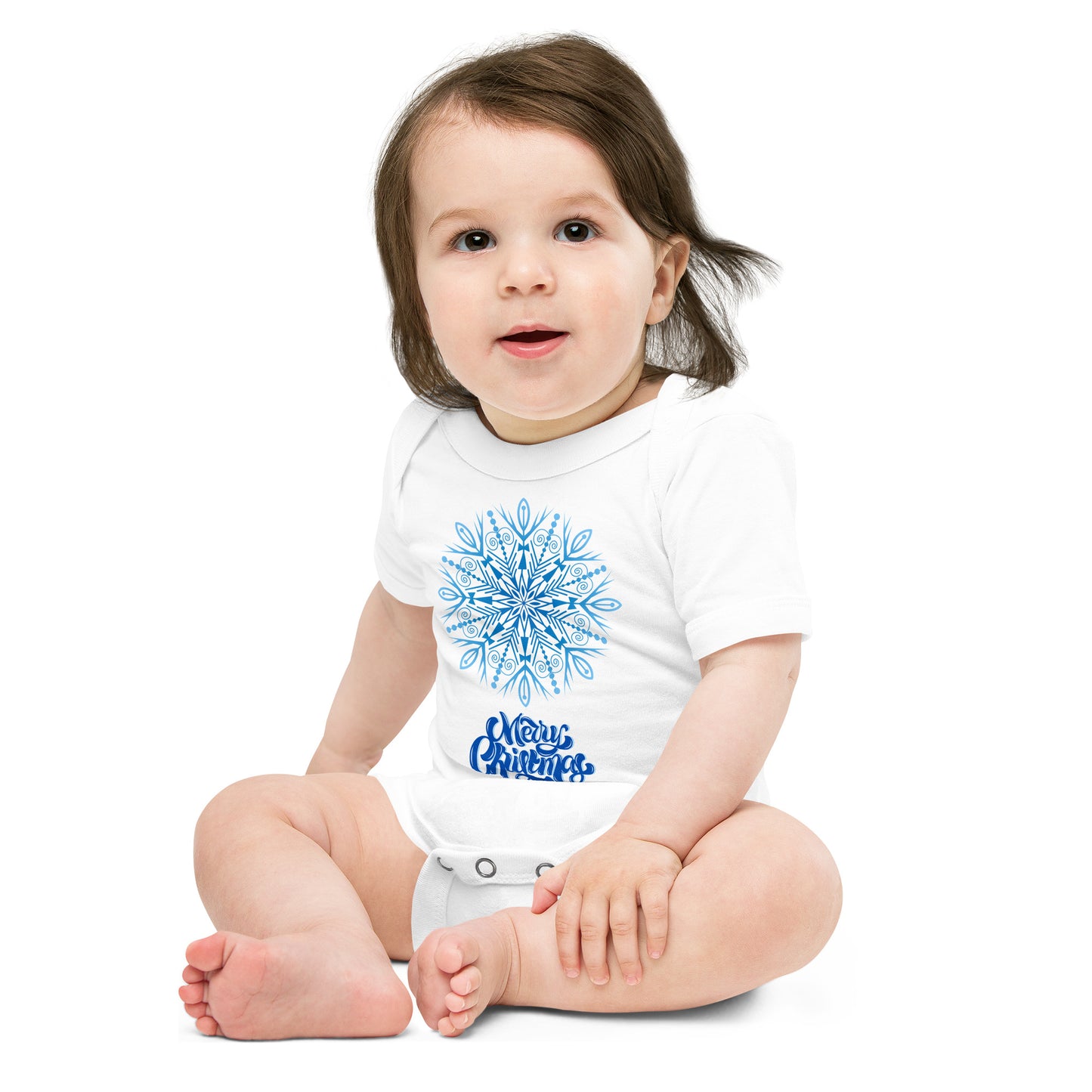 Merry Christmas 3 Baby short sleeve one piece