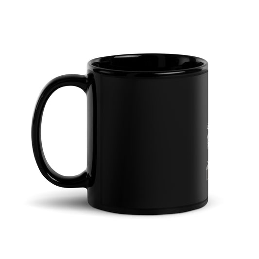 RIP QUEEN EIIR Black Glossy Mug