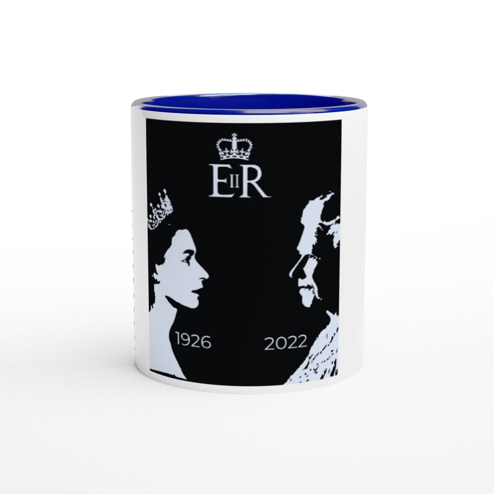 RIP QUEEN EIIR White 11oz Ceramic Mug with Color Inside