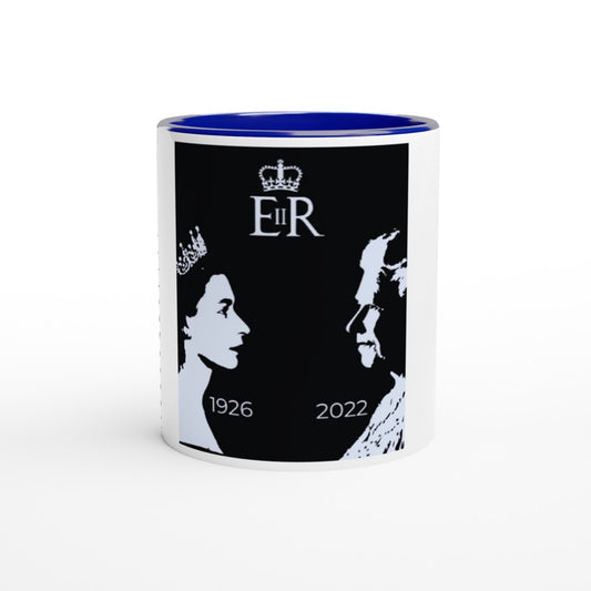 RIP QUEEN EIIR White 11oz Ceramic Mug with Color Inside