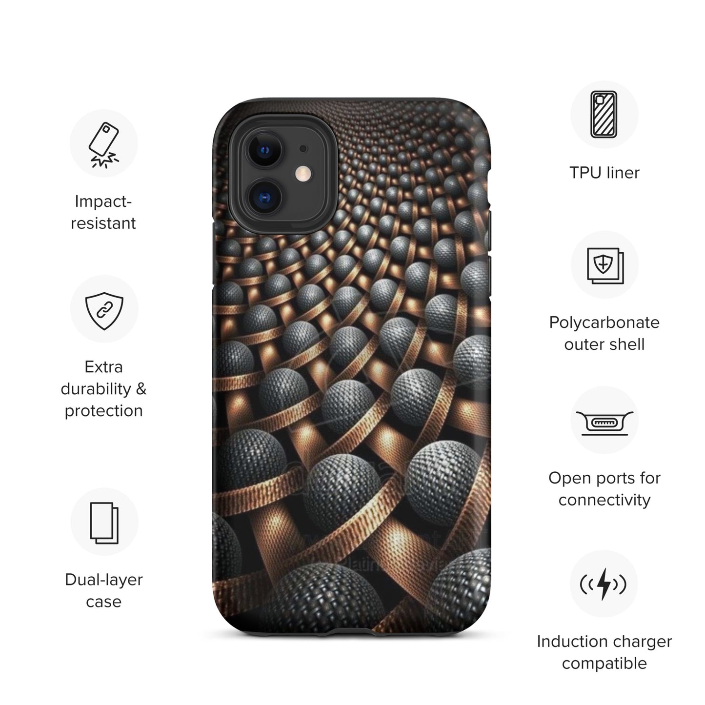 3D Balls Tough iPhone case