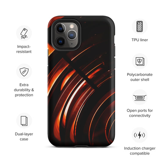 Red stripe Tough iPhone case