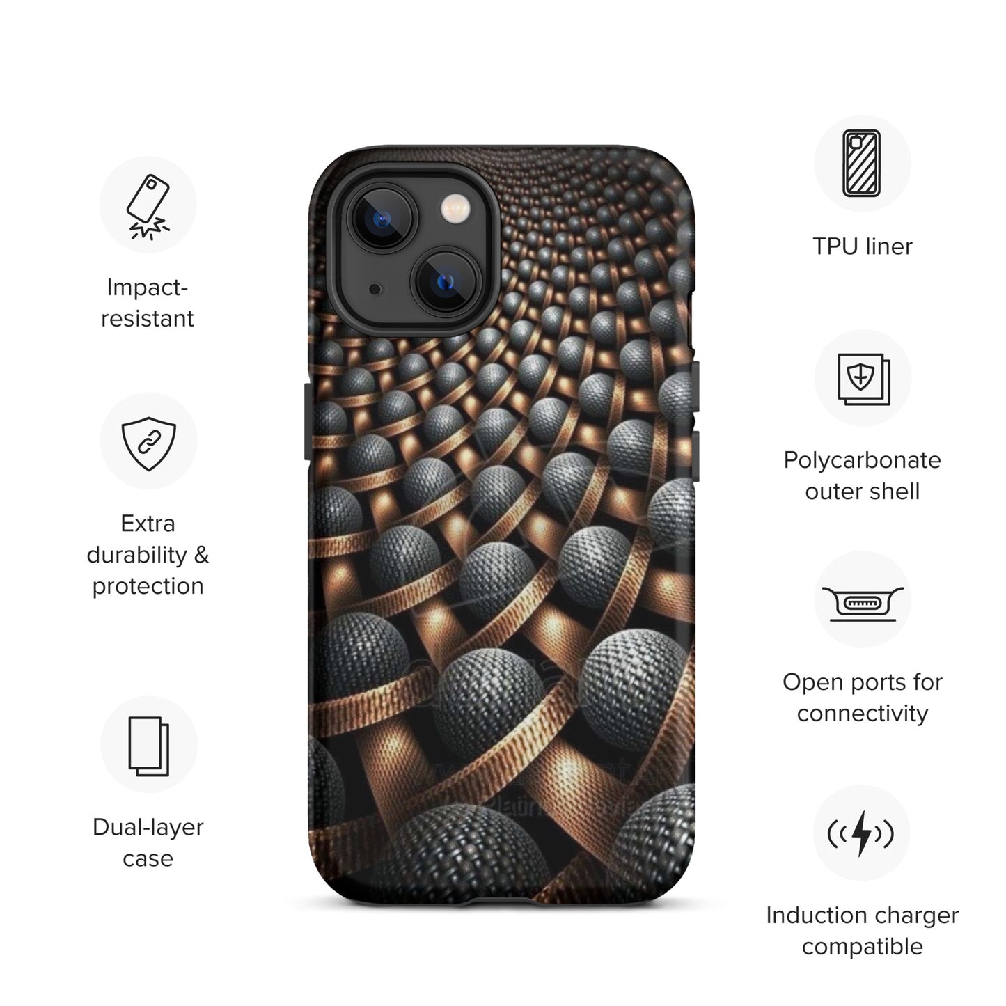 3D Balls Tough iPhone case