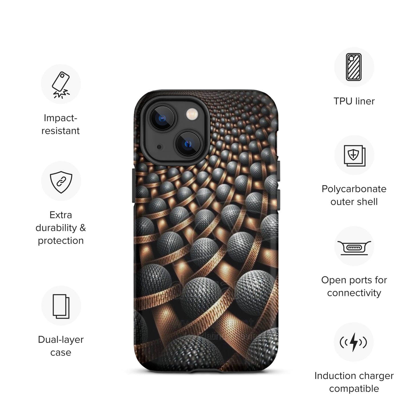 3D Balls Tough iPhone case