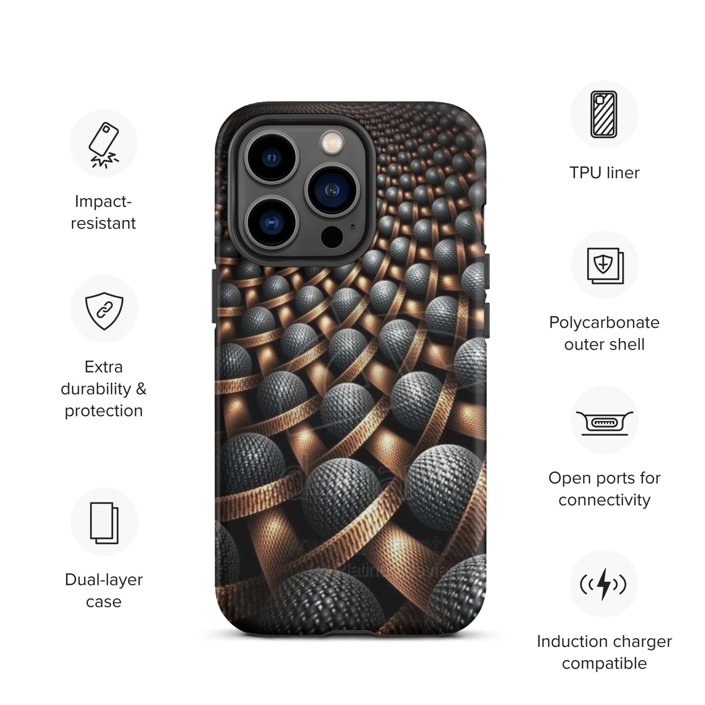 3D Balls Tough iPhone case