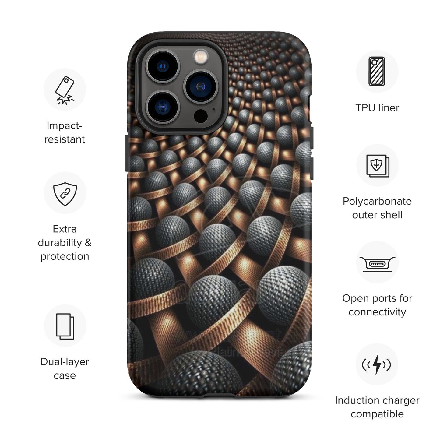 3D Balls Tough iPhone case