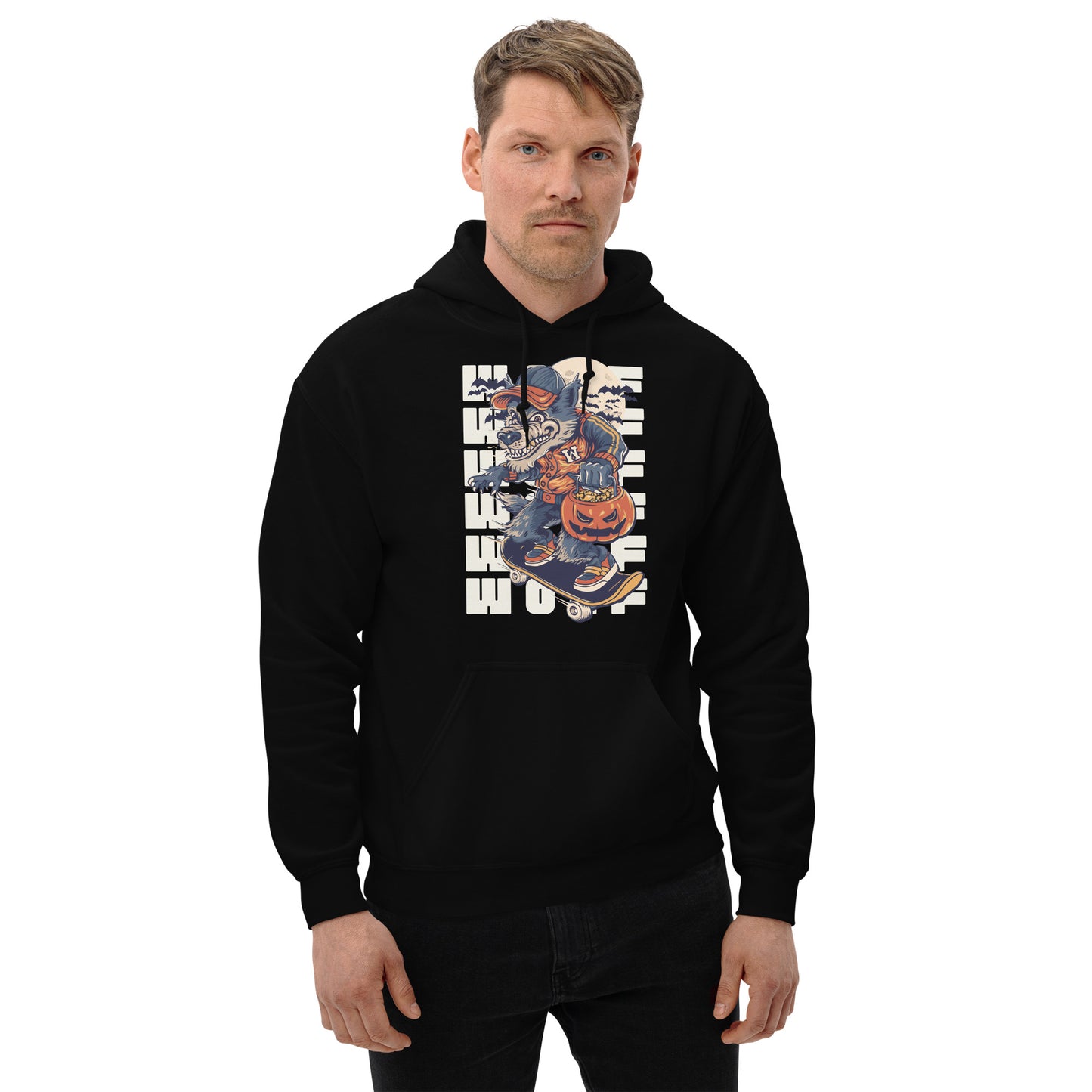 Wolf and Pumpkin Unisex Hoodie