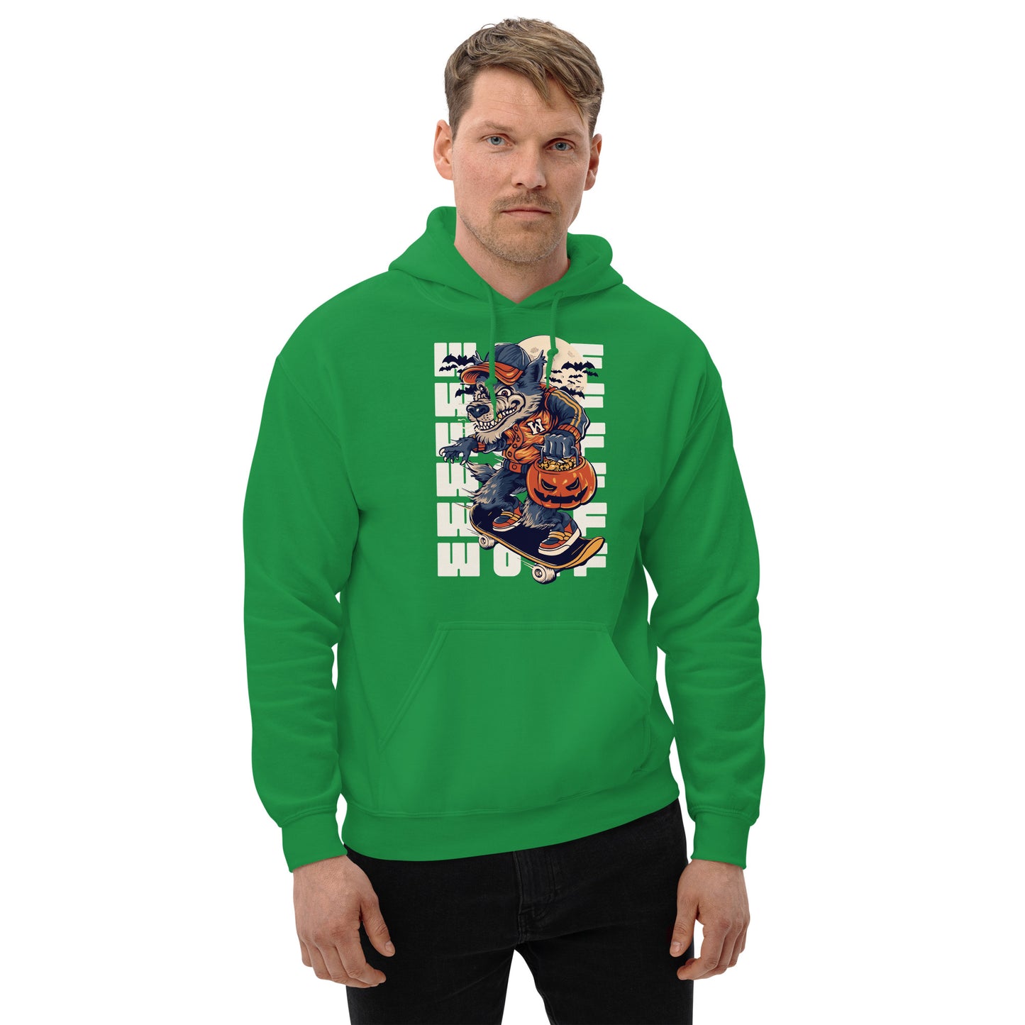 Wolf and Pumpkin Unisex Hoodie