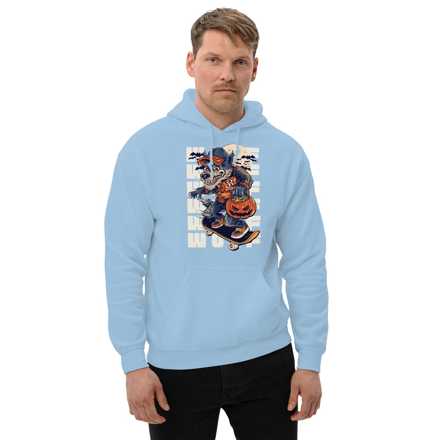 Wolf and Pumpkin Unisex Hoodie