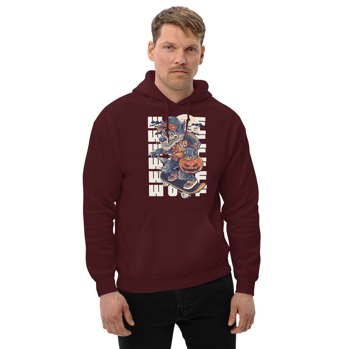 Wolf and Pumpkin Unisex Hoodie