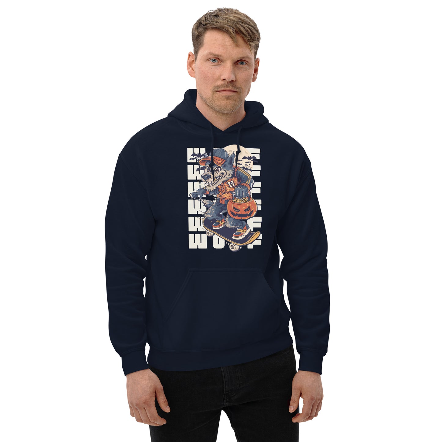 Wolf and Pumpkin Unisex Hoodie