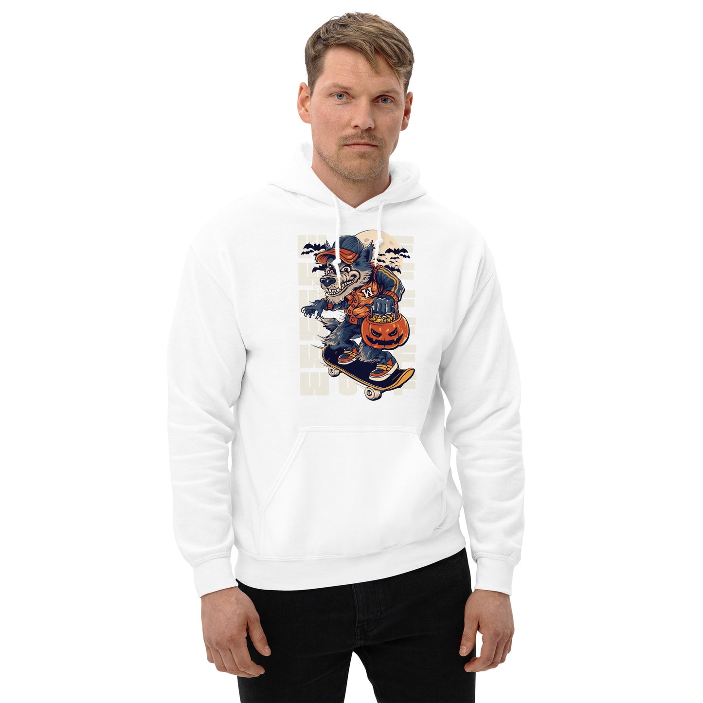 Wolf and Pumpkin Unisex Hoodie